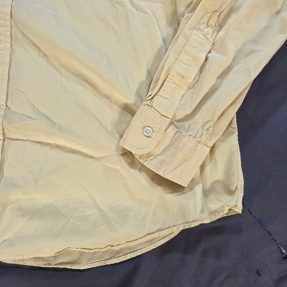 Polo Ralph Lauren Mens XL Classic Fit Yellow Button Down Shirt Long Sleeve Pony